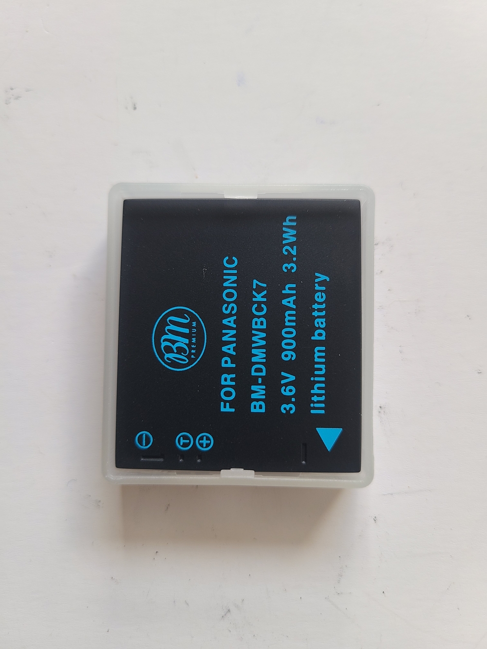 Replacement Lithium Battery for Panasonic BM-DMWBCK7 - Black with Blue Text